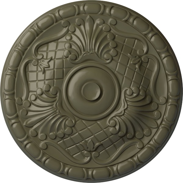 Ekena Millwork Amelia Ceiling Medallion (Fits Canopies up to 4 1/8"), Hnd-Painted Painted Turtle, 15 3/4"OD x 5/8"P CM16AMPTF - main